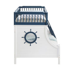 Load image into Gallery viewer, ACME Furniture Farah Twin Over Full Bunk Bed For Kids in White & Navy - Freddie and Sebbie