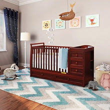 Load image into Gallery viewer, AFG Baby Furniture Daphne 3 in 1 Crib and Changer Combo - Freddie and Sebbie