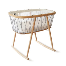 Load image into Gallery viewer, Bedside Bassinet Mini Crib - Kumi Bassinet Mesh Cocoon with Organic Mattress by Charlie Crane
