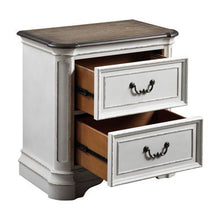 Load image into Gallery viewer, Florian Nightstand with 2 Storage Drawers, Antique White &amp; Oak Finish