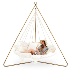 Hanging Bed - 5 Ft Deluxe Medium Sunbrella™ Bed Brilliant White by Tiipii Bed