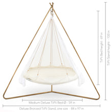 Load image into Gallery viewer, Hanging Bed - 5 Ft Deluxe Medium Sunbrella™ Bed Brilliant White by Tiipii Bed