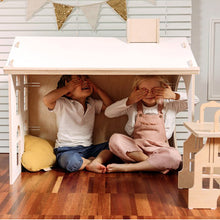 Load image into Gallery viewer, Indoor Wooden Playhouse Desk - My Mini Desk House by My Mini Home