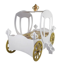 Load image into Gallery viewer, Maxima House Princess Carriage Toddler Car Bed White - Freddie and Sebbie