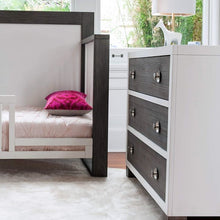 Load image into Gallery viewer, Milk Street Baby True Modern 3 Drawer Dresser Nightstand - Freddie and Sebbie