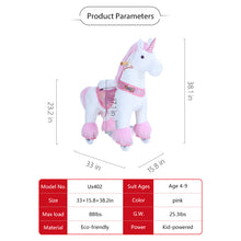 Load image into Gallery viewer, Ride on Horse - Pink Unicorn Ride-on Toy-Model U 2021 by PonyCycle