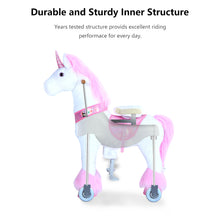 Load image into Gallery viewer, Ride on Horse - Pink Unicorn Ride-on Toy-Model U 2021 by PonyCycle
