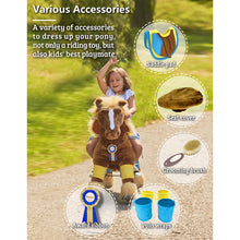 Load image into Gallery viewer, Ride on Horse - Ride on Brown Horse With Long Mane by PonyCycle