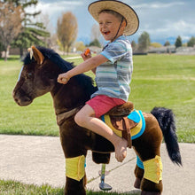 Load image into Gallery viewer, Ride on Horse - Ride on Chocolate Browne Horse by PonyCycle - Freddie and Sebbie