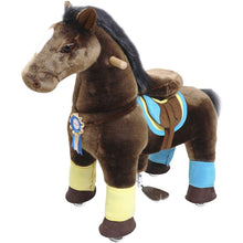 Load image into Gallery viewer, Ride on Horse - Ride on Chocolate Browne Horse by PonyCycle - Freddie and Sebbie
