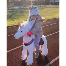 Load image into Gallery viewer, Products Ride on Horse - White Unicorn Ride-on Toy-Model U 2021 by PonyCycle