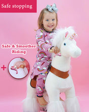 Load image into Gallery viewer, Products Ride on Horse - White Unicorn Ride-on Toy-Model U 2021 by PonyCycle