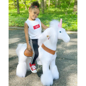Ride on Horse - White Unicorn Ride-on Toy-Model U 2021 by PonyCycle
