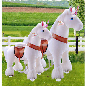 Ride on Horse - White Unicorn Ride-on Toy-Model U 2021 by PonyCycle