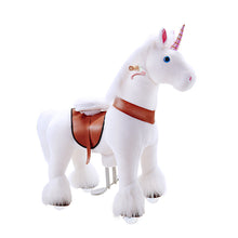 Load image into Gallery viewer, Ride on Horse - White Unicorn Ride-on Toy-Model U 2021 by PonyCycle