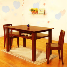 Load image into Gallery viewer, AFG Baby Furniture Newton Kid&#39;s 3 Piece Table and Chair Set - Mahogany - Freddie and Sebbie