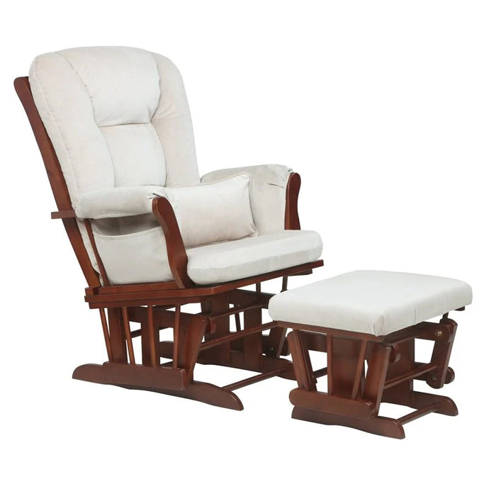 AFG Baby Furniture Alice Glider Chair and Ottoman in Espresso with Pillow / Without Pillow - Freddie and Sebbie