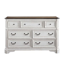 Load image into Gallery viewer, Florian Dresser Antique White &amp; Oak Finish