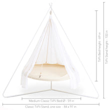 Load image into Gallery viewer, Hanging Bed - 5 Ft Classic Medium Bed Natural White by Tiipii Bed