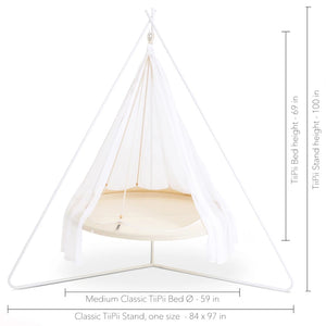 Hanging Bed - 5 Ft Classic Medium Bed Natural White by Tiipii Bed