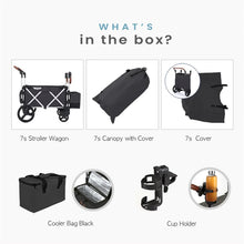 Load image into Gallery viewer, Keenz 7S Stroller Wagon - Black