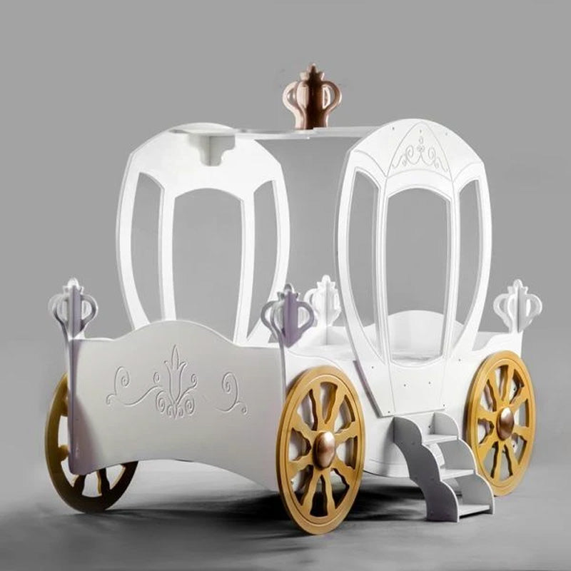 Maxima House Princess Carriage Toddler Car Bed White - Freddie and Sebbie