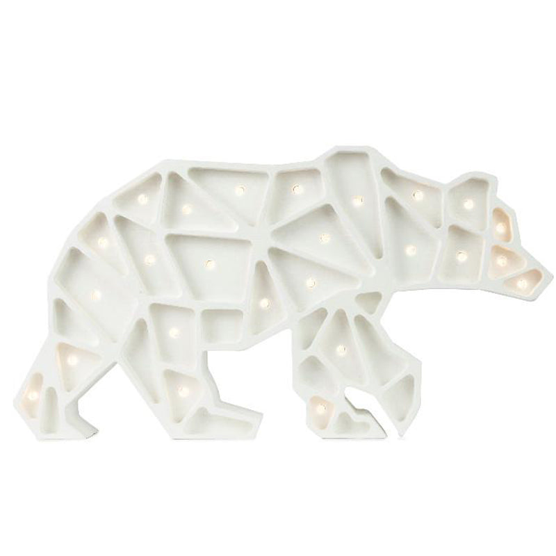 Night Lights For Kids - Geometric Polar Bear Lamp by Little Lights