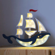 Load image into Gallery viewer, Night Lights For Kids - Whale Ship Lamp by Little Lights
