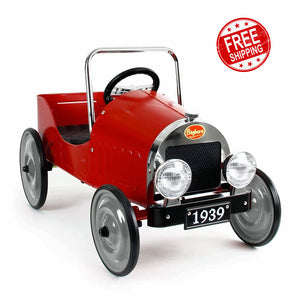 Products Ride on Car - Ride-on Classic Pedal Car by Baghera - Red and White