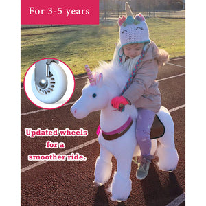 Products Ride on Horse - White Unicorn Ride-on Toy-Model U 2021 by PonyCycle