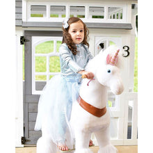 Load image into Gallery viewer, Ride on Horse - White Unicorn Ride-on Toy-Model U 2021 by PonyCycle