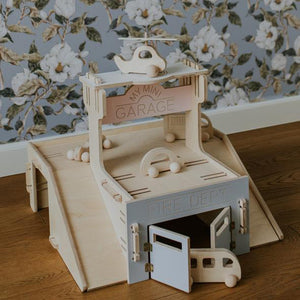 Wooden Toy Car Garage - My Mini Toy Garage by My Mini Home
